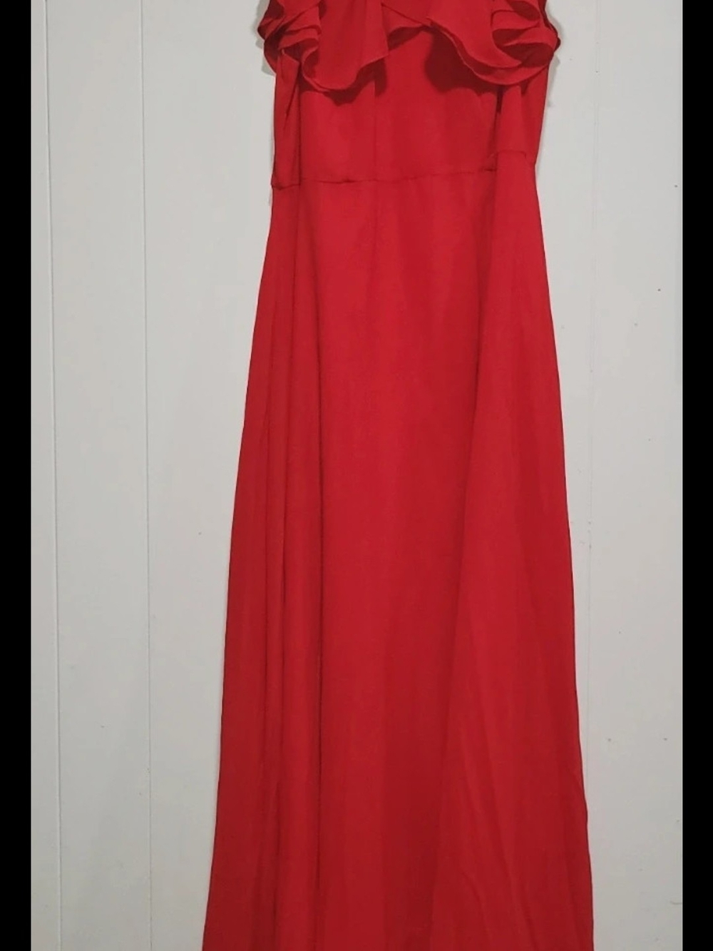 SHEIN Red Ruffle Sleeve Maxi Dress - Picture 4 of 7